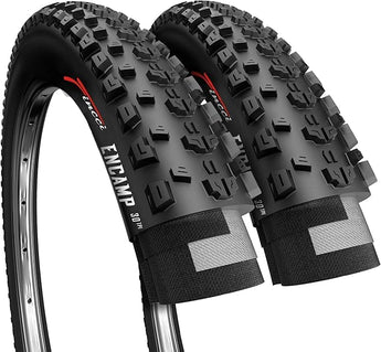 Fincci Pair 26x2.25 Bike Tire - Mountain Bike Tires 26 Inch, 57-559 - Black Foldable Kevlar Encamp 26 Inch Bike Tires for Trail, Enduro, XC, Off Road Bikes - 26" Accessories