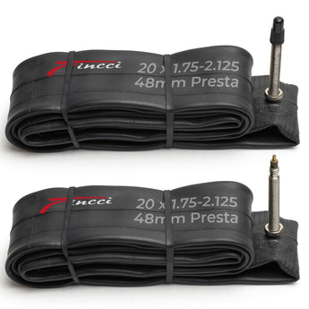 Fincci BMX 20x1.95 Bike Tube - Pair 20 inch Bike Tube x 1.75 1.95 2.0 2.1 2.125 Inch with 48mm Presta Valve - Inner Tube for Cycling on Mountain, MTB, Kids, Childs Bicycle - BMX Parts 20"