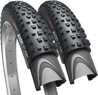 Fincci Pair 27.5 x 2.35 Inch 60-584 Foldable Tires Maori for Road Mountain MTB Mud Dirt Offroad Bike Bicycle (Pack of 2)