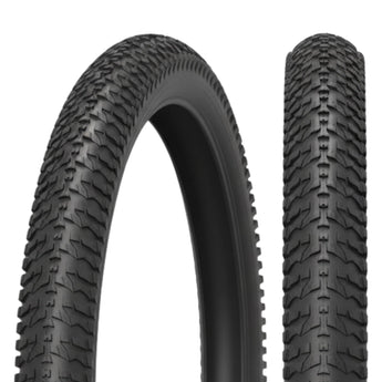 Fincci Pair 20x1.95 Bike Tire - Foldable MTB 20 inch Bike Tire, 53-406 - 30 TPI - Black Knobby Bike Tires 20" for Mountain & Folding & Electric, Tricycle Bikes - BMX Trike 20 for Adult & Kids & Teen