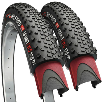 Fincci Gravel Tubeless 700x45c Bike Tire - 2er Pair MTB Kevlar 700c Tires 47-622 with 1mm Nylon Puncture Proof LVL 5 - Foldable 28 inch Bicycle Tires for Electric, XC, Folding & Hybrid Bikes - 120 TPI