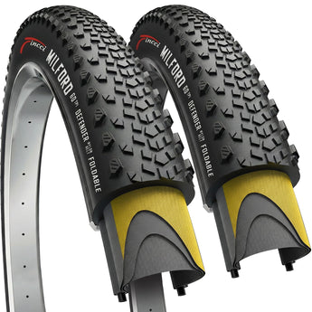 Fincci Pair 700 x 40c Gravel Bike Tires – Foldable 42-622 ETRTO, 1mm Antipuncture Protection, 60 TPI for Gravel, MTB, Hybrid, and Electric Bikes – Set of 2