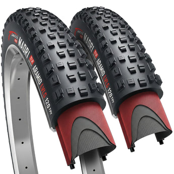 Fincci Tubeless 27.5x2.35 Bike Tire 120 TPI - 2er Foldable Kevlar 27.5 Mountain Bike Tires with 1mm Nylon Puncture Proof LVL 5-27.5" Tire for MTB, Folding, Electric, XC, Enduro, Hybrid Bicycles