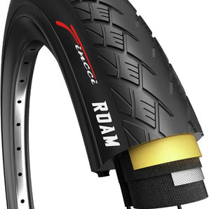 Fincci City 700x35c Bike Tire - Foldable 700c Tires, 37-622 with 1 mm Puncture Proof Resistant - Black Kevlar Road Bike Tire 28 inch for Touring, Hybrid, Electric Bicycles - 700c Wheelset