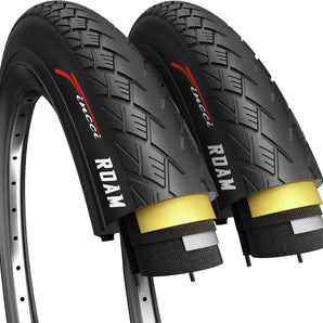Fincci Pair 700x35c Tire Foldable 37-622 with 1mm Antipuncture Protection for Cycle Road Mountain MTB Hybrid Touring Electric Bike Bicycle with 700 x 35c Tires - Pack of 2