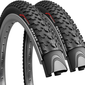Fincci Pair 27.5 x 2.10 Mountain Bike Tire 54-584 Foldable Tires Oncamp for Road MTB Mud Dirt Offroad Bicycle - 27.5x2.10 Tire Pack of 2