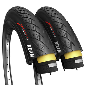 Fincci Roam 700 x 32c Foldable Bike Tires with Anti-Puncture Protection 1mm Nylon – 32-622 – Pack of 2 – for Electric, Road & Hybrid Bicycles
