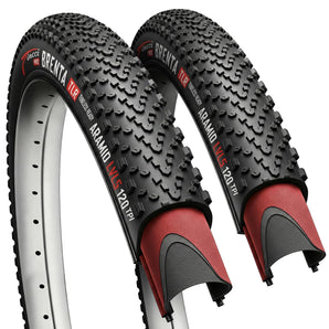 Fincci Tubeless 700x38c Bike Tire - 2er Pack Semi-Slick 700c Bike Tire - 120 TPI Gravel Foldable Kevlar 40-622 Puncture Proof Bike Tires with 1 mm Nylon LVL 5 for Electric, Hybrid, Road, Touring Bikes