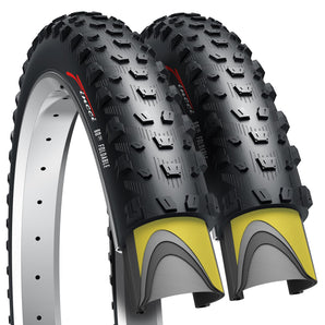 Fincci 27.5 x 2.35 Foldable Mountain Bike Tires – 60-584 ETRTO, 60 TPI, 1mm Nylon Antipuncture – 27.5 Inch Bike Tire / 650b Tire for Enduro, Downhill, XC – Set of 2